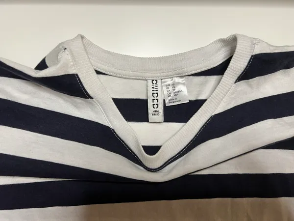 H&M Blue & White Striped Top - Image 5