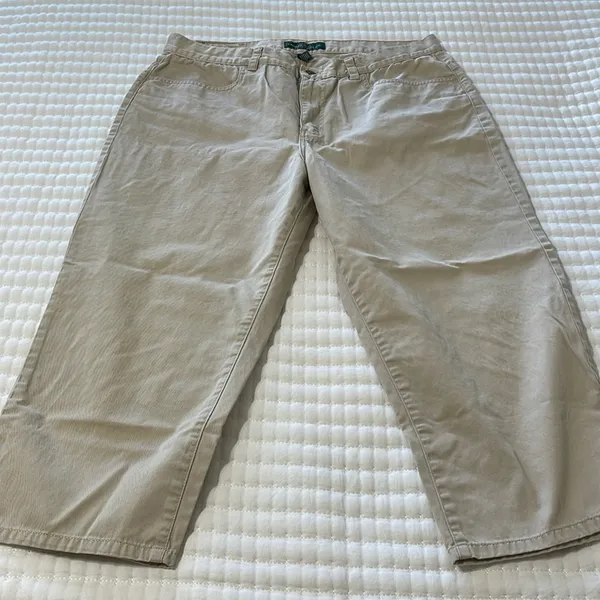 Lauren Ralph Lauren Khaki 5-Pocket Capri Pants 21" Inseam Size 12 - Image 2