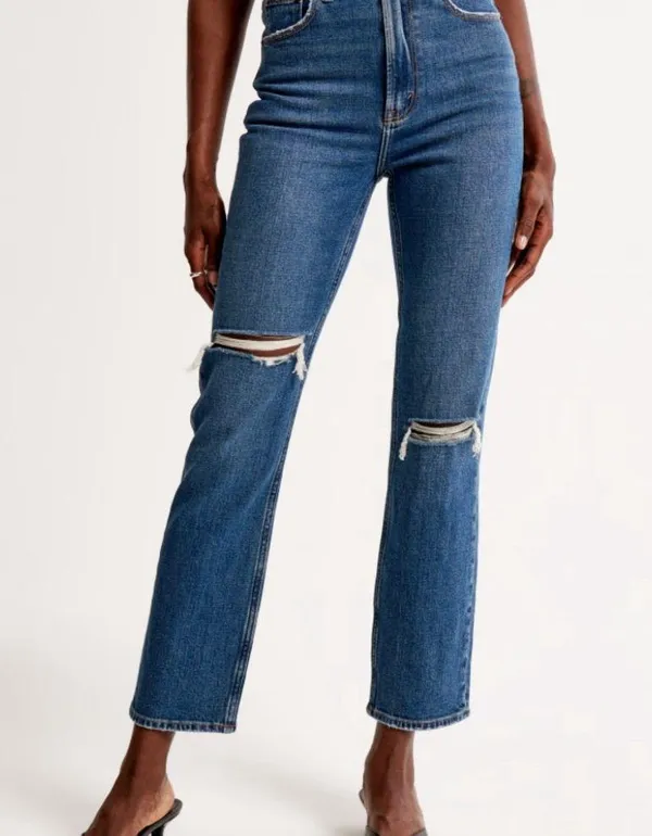 Abercrombie Ultra High Rise Ankle Straight Jeans - Image 3