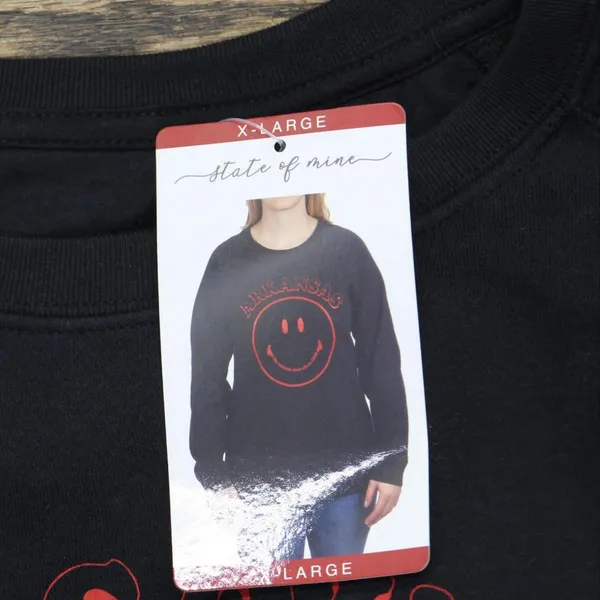 NWT State of Mind Womens Pullover Fleece State Sweatshirt 14316 L Missouri Black - Image 3