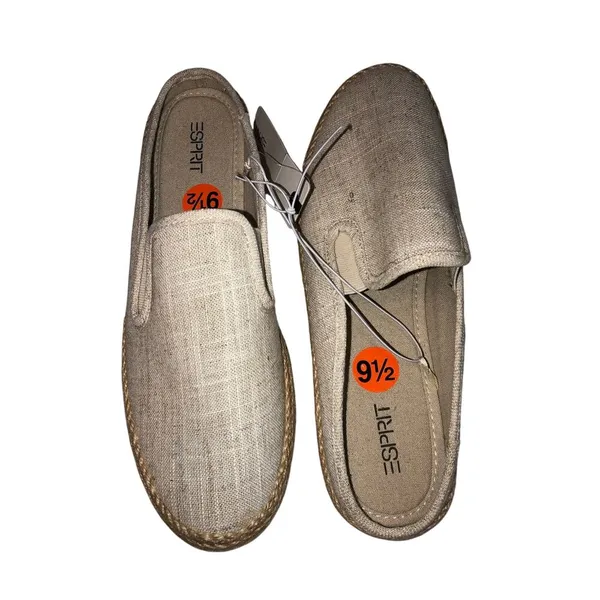 Esprit Espadrille Mule Size 9.5 Natural Linen Summer Slide Casual Shoe Neema - Image 3