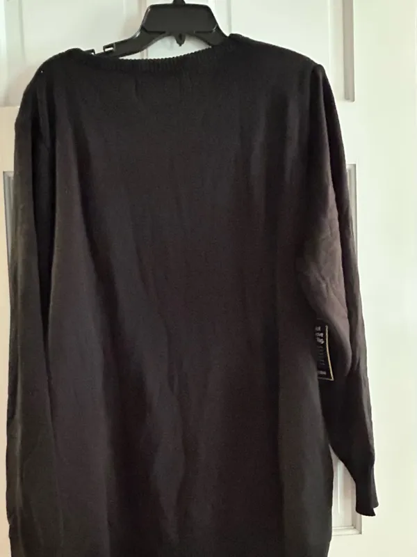 Tipsy Elves Black Light up Sweater with White Ghost Graphic 2x - Image 4