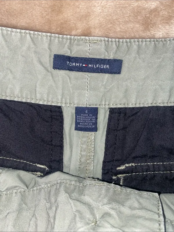 Tommy Hilfiger Light gray Utility Cargo Capris with Drawstring Ankles - Image 2