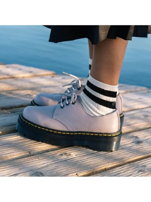 DR. MARTENS 31167 PLATFORM OXFORDS SHOES PINKY BEIGE BLUSH WOMENS Sz 39 US 8 - Image 2