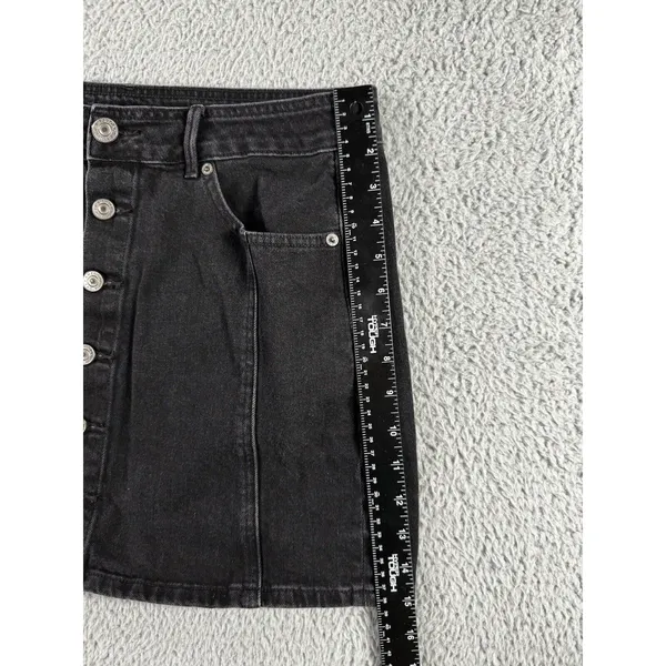 American Eagle‎ Skirt Women 6 High Rise A Line Button Front Denim - Image 4