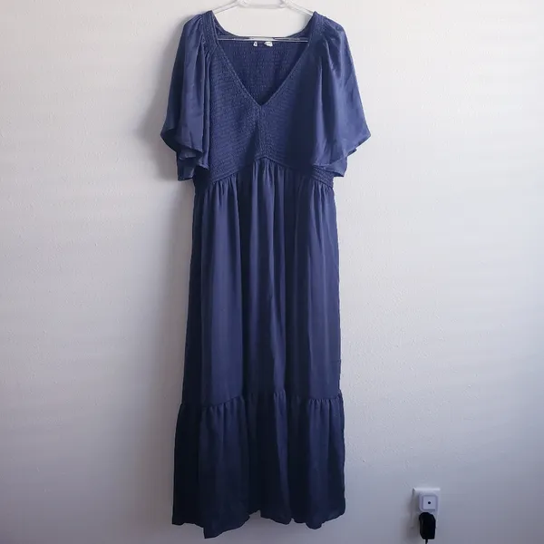Baltic Born Lovell Smocked Midi Dress Short Sleeve New Without Tags - Image 3