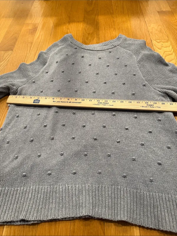 Old navy grey crew neck popcorn stitches sweater size xlarge, - Image 4