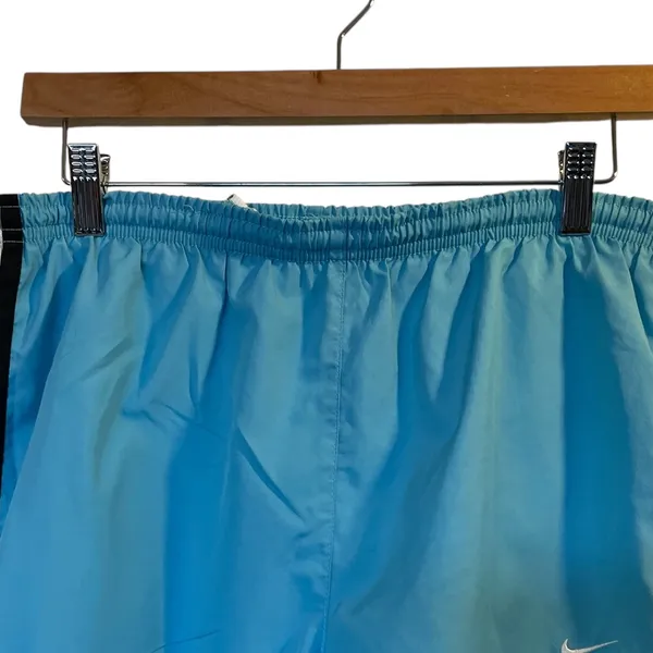NIKE Dri-Fit Blue/White Brief-Lined Athletic Running Shorts - Size Large - Image 2