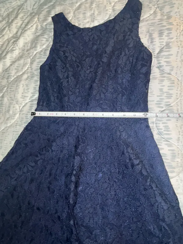 Speechless Navy Floral Lace Fit Flare Dress Juniors XS NWT Wedding Party - Image 6
