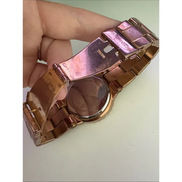 Michael Kors Rose Gold Chronograph Stainless Steel Watch - Image 5