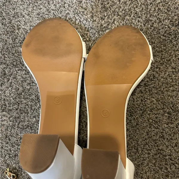Trary White Block Heels Size 8 - Image 4