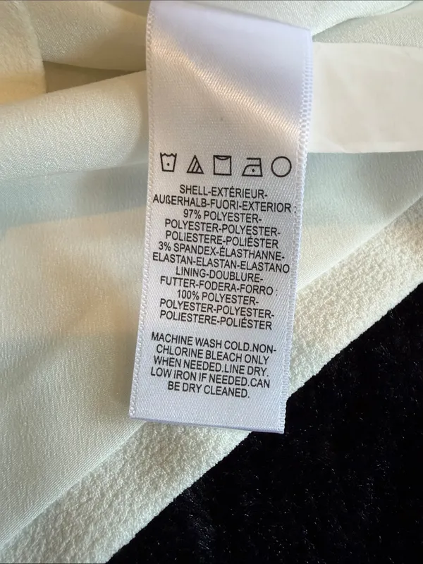 Dress the Population NWOT White One Shoulder Bow Crepe Mini Dress Size S - Image 7