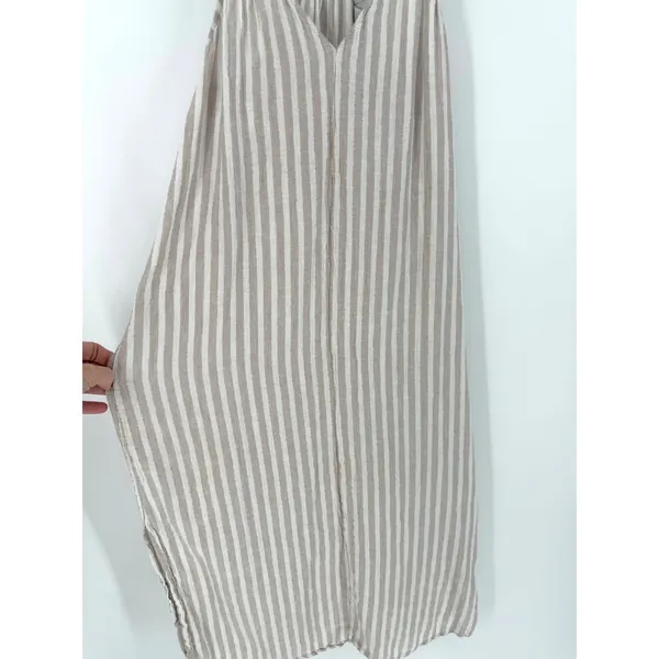 Rachel Ashwell Linen Blend‎ S, Striped Braided Racerback Midi Dress Boho Beach - Image 5