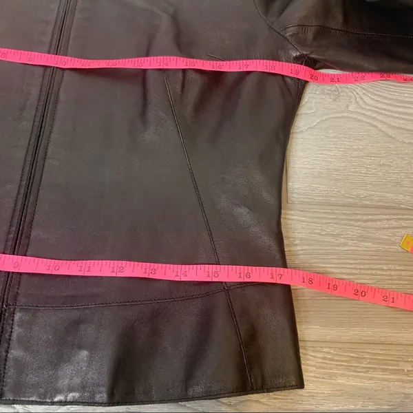 Andrew Marc leather mock neck moto jacket black sz‎ M - Image 7