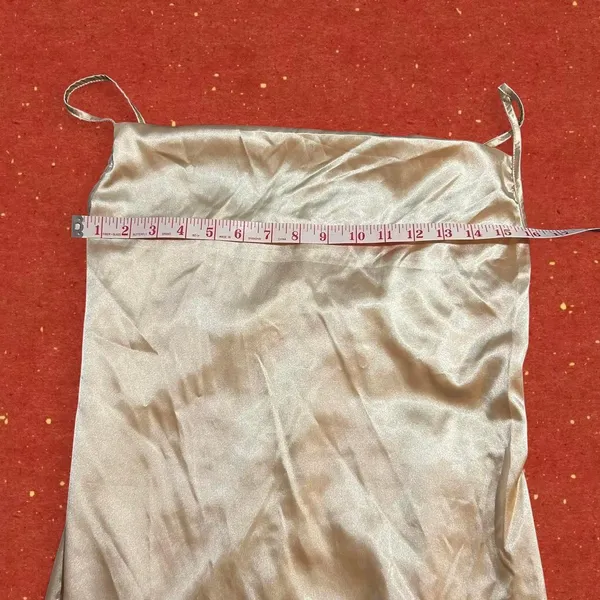 Source Unknown Gold Satin midi dress - Image 4