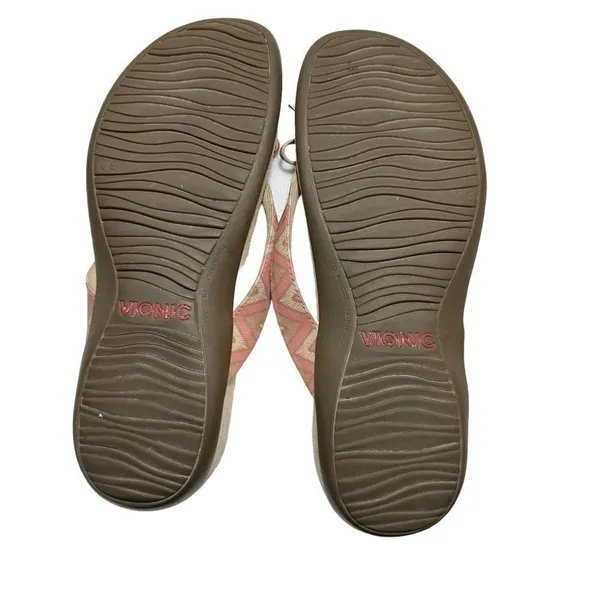 Vionic Bella II Women's Size 9 Pink‎ Geometric Slip On Slide Flip-Flop Sandals - Image 10