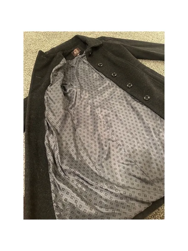 Anne Klein Gray Black Wool Blend Pea Coat Petite 8 - Image 9