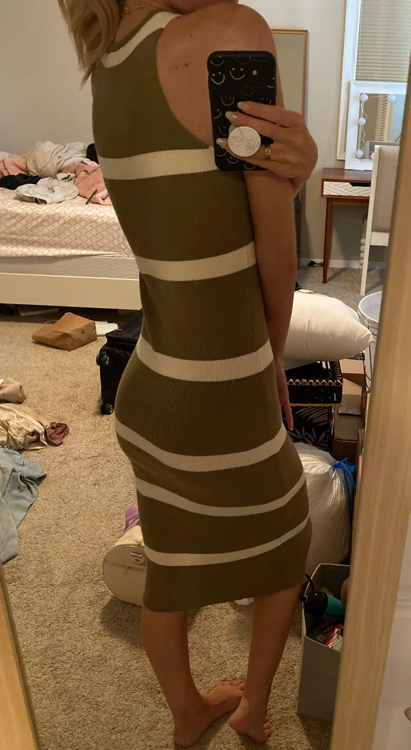 Striped Midi Dress Multi - Image 2