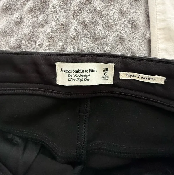 Abercrombie Leather Vegan Pants - Image 3