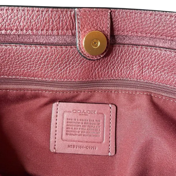 Coach C4063 Leather Horse‎ Carriage Tote Bag Burgundy/Maroon Charm - Image 4