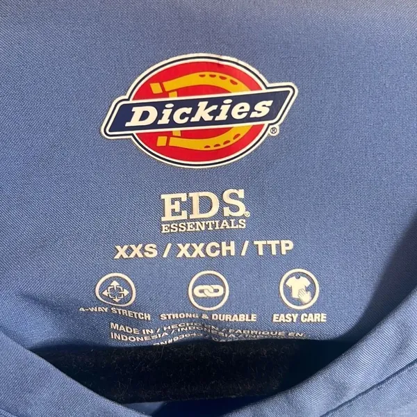 Dickies EDS Essentials Women's V-Neck Ciel Sz XXS Top - Image 6