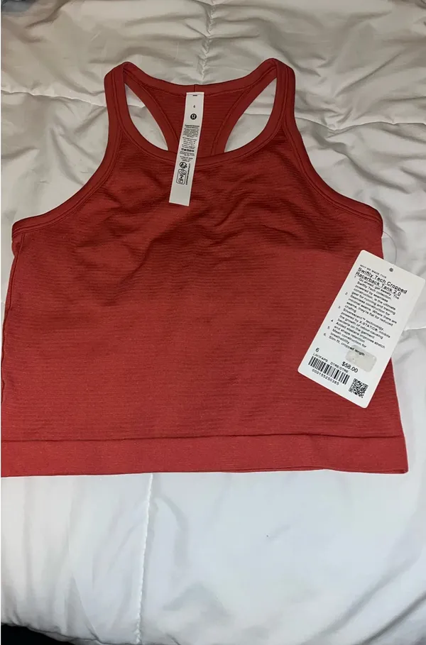 Lululemon Swiftly Tech Cropped Racerback Tank Top - Image 4