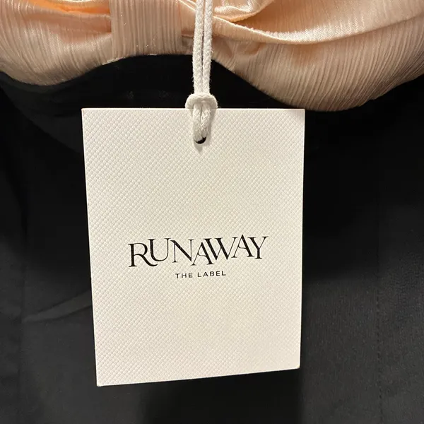 Runaway The Label Cecilia Strapless Maxi Dress Black Cream Size Small 4 NWT New - Image 13