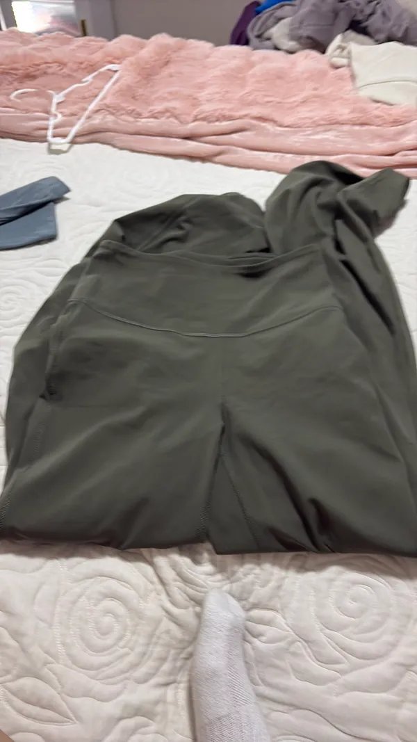 Lululemon Flare Leggings Green Olive - Image 7