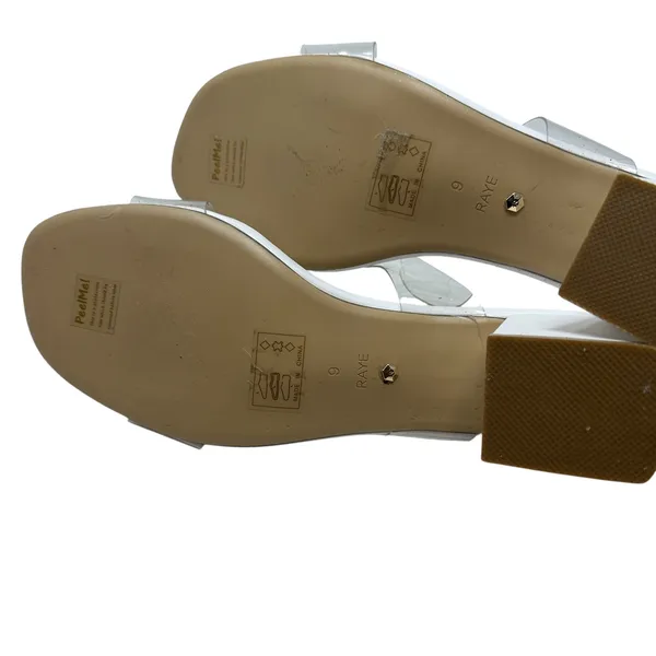 Raye Bardot Heel Slide Strap Sandal Block Clear White Size‎ US 9 - Image 14