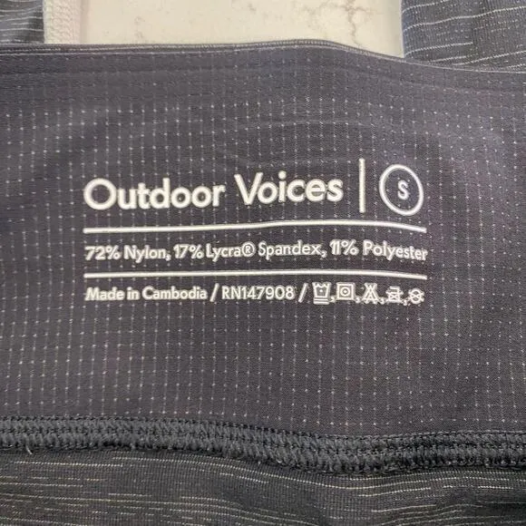 Outdoor Voices Workout Leggings Size Small Black and‎ White - Image 4
