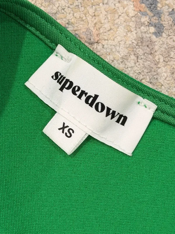 superdown One-Shoulder Emerald Green Bodycon Dress final price - Image 4