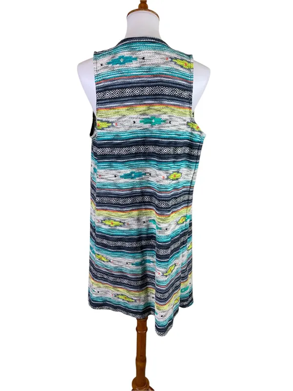 Ariat Joshua Tree Vest Southwest Aztec Print Open Front Small - Image 3