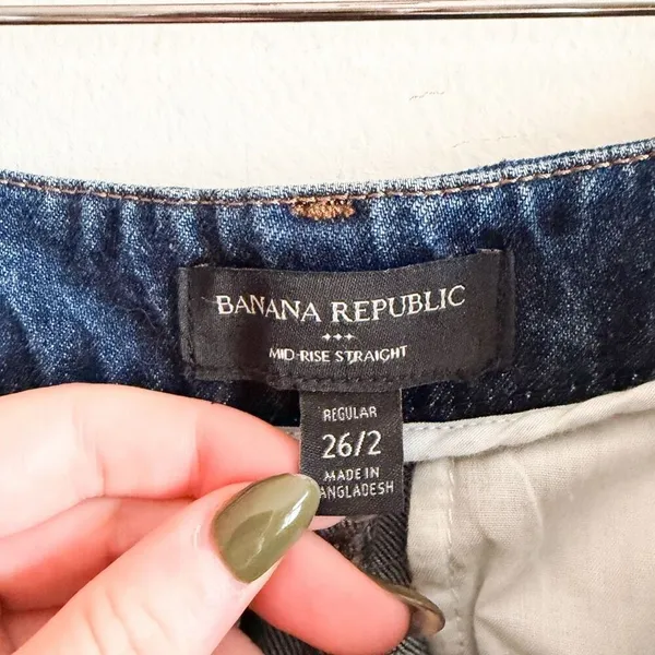 Banana Republic Mid Rise Straight Jeans Size 26 - Image 6