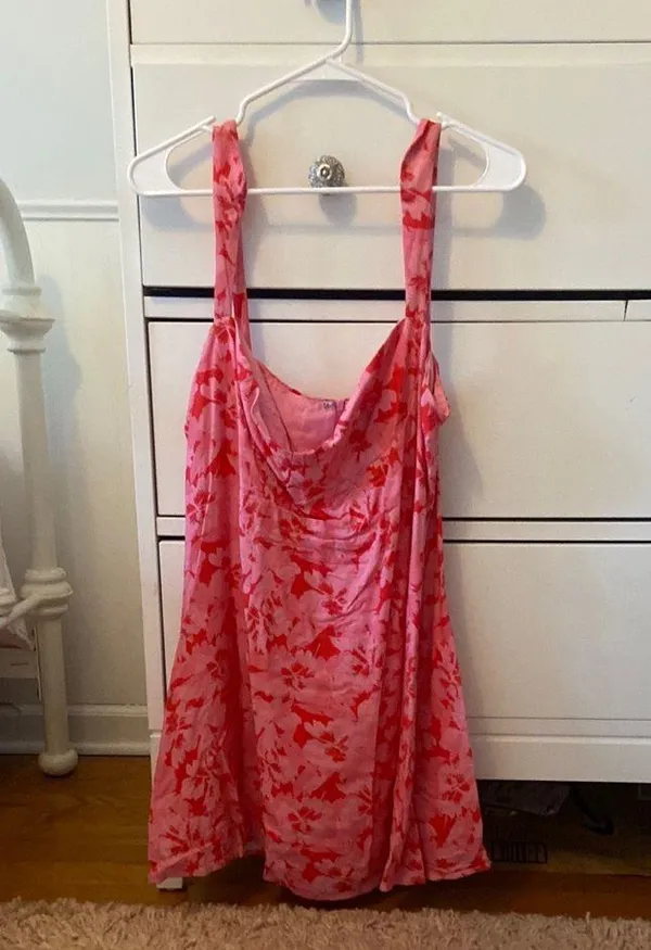 Peppermayo Pink with red flowers dress - Image 2