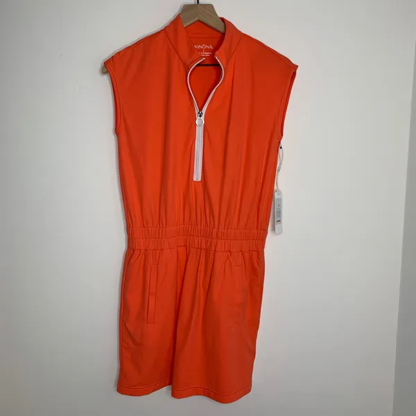 Kinona Fall Ball Womens Golf Dress Orange New Small Golfing One Piece - Image 2