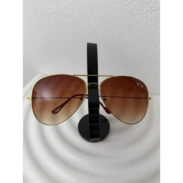 Oakley Aviator Sunglasses‎ Gold Frame Brown Gradient Lenses Unisex - Image 2