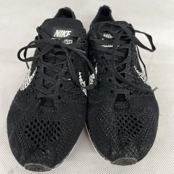 Nike Flyknit Racer 'Black White" Knit mesh low sneaker shoe 526628 020 SZ 5.5 - Image 3