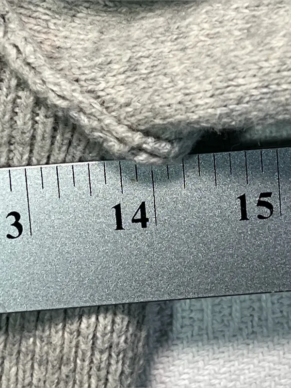 Abercrombie & Fitch Womens Full Zip Y2K Cable Knit Hoodie Size S Gray Preppy - Image 8