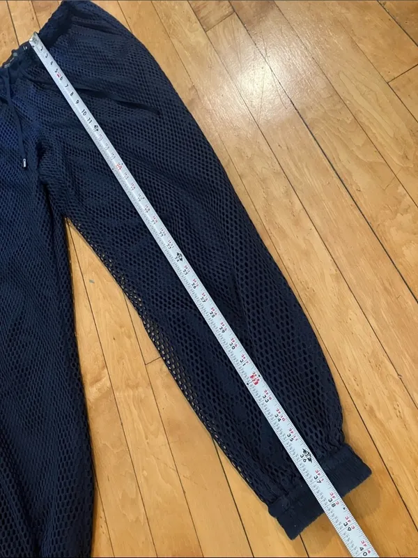 Wildfang the Empower Mesh Drawstring Pant in Navy Blue Medium - Image 8