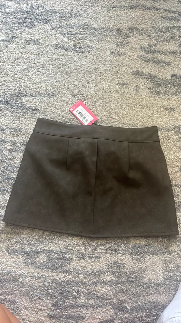 Edikted Faux Leather Skirt Mini Skirt - Image 2
