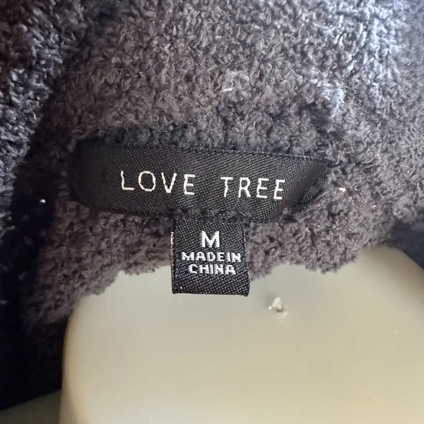 Love Tree Cropped Waffle Knit Sweater - Medium - Image 3