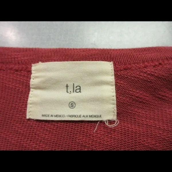 Anthropologie knit jacket top reddish color Small - Image 4