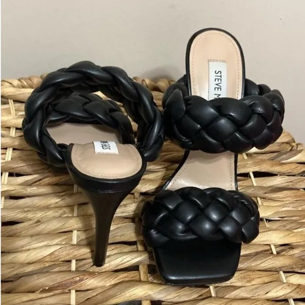 🆕 “Kenley” Steve Madden Elegant Black Braided Heels! Elegant black braided heels by Steve Madden! - Image 6