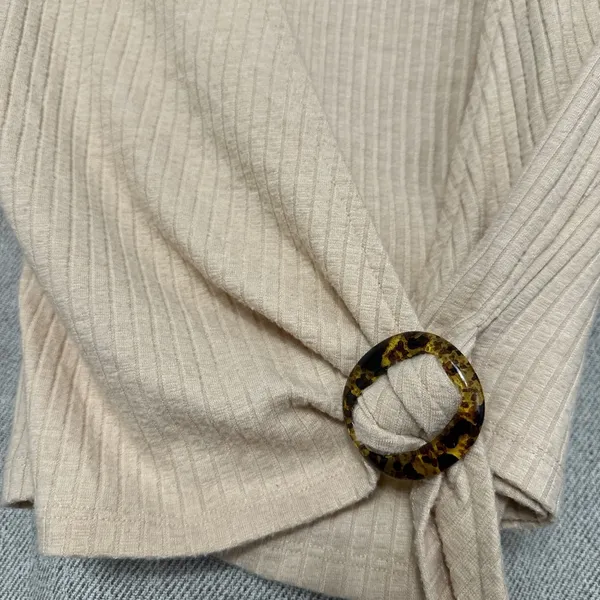 Primark Beach Cream Wrap Top size S - Image 3