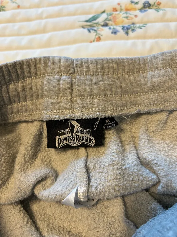 Mighty Morphin Power Rangers Sweatpants Gray Size M - Image 6