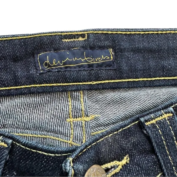 Devinbirds by Nudie Dark Wash Low Rise Birds Bootcut Dry Denim Jeans Size 27 - Image 3