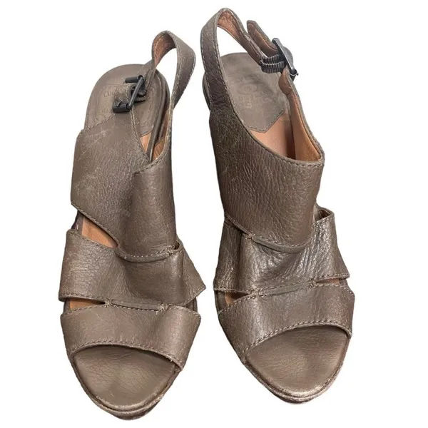 Lucky Brand Peggy Leather Platform Slingback High‎ Heel Shoes Size 8.5 90's Y2K - Image 6