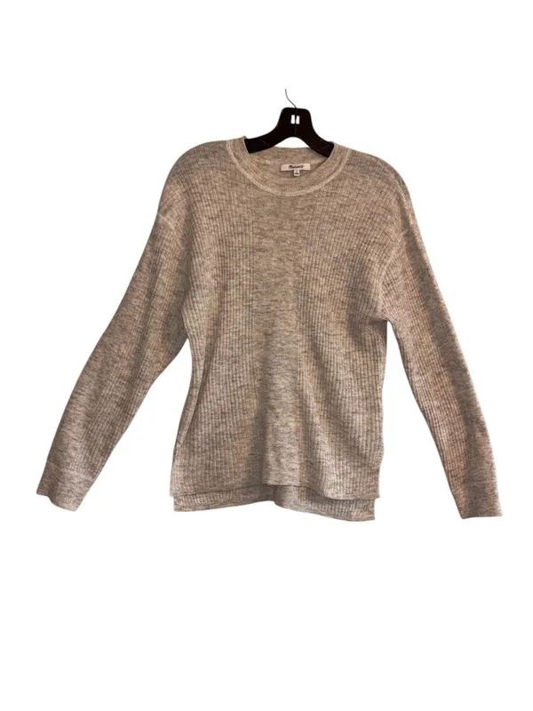 Madewell Ribbed Alpaca-Blend Crewneck Sweater‎ Heather Stone Small - Image 3