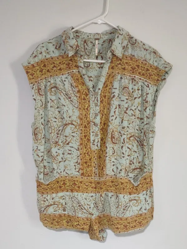 Free People Telly Floral Romper Spring Summer Wear - Image 6