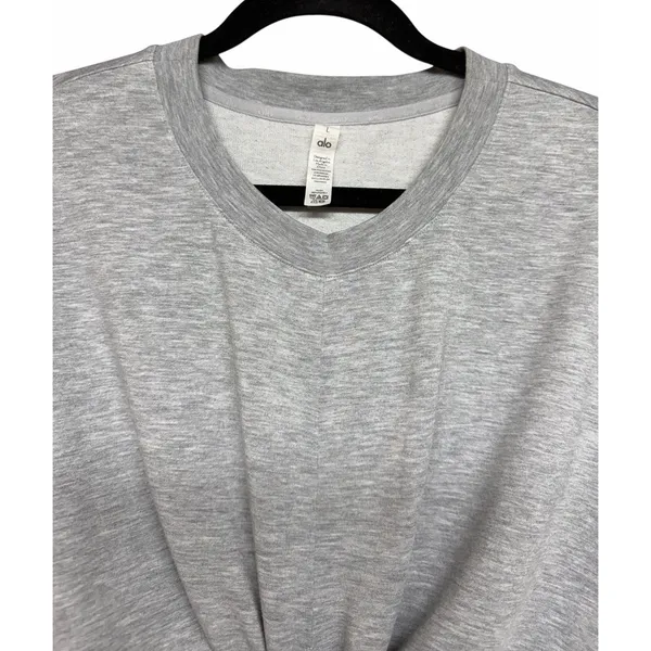 Alo Yoga Dreamy Wrap Pullover Sweatshirt Heather Gray Women's‎ Size Large - Image 3